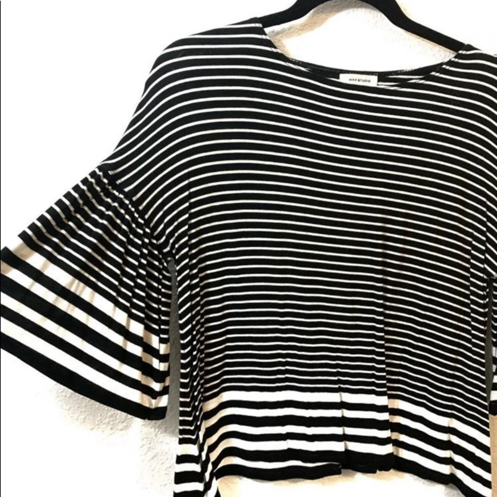 Max studio striped top